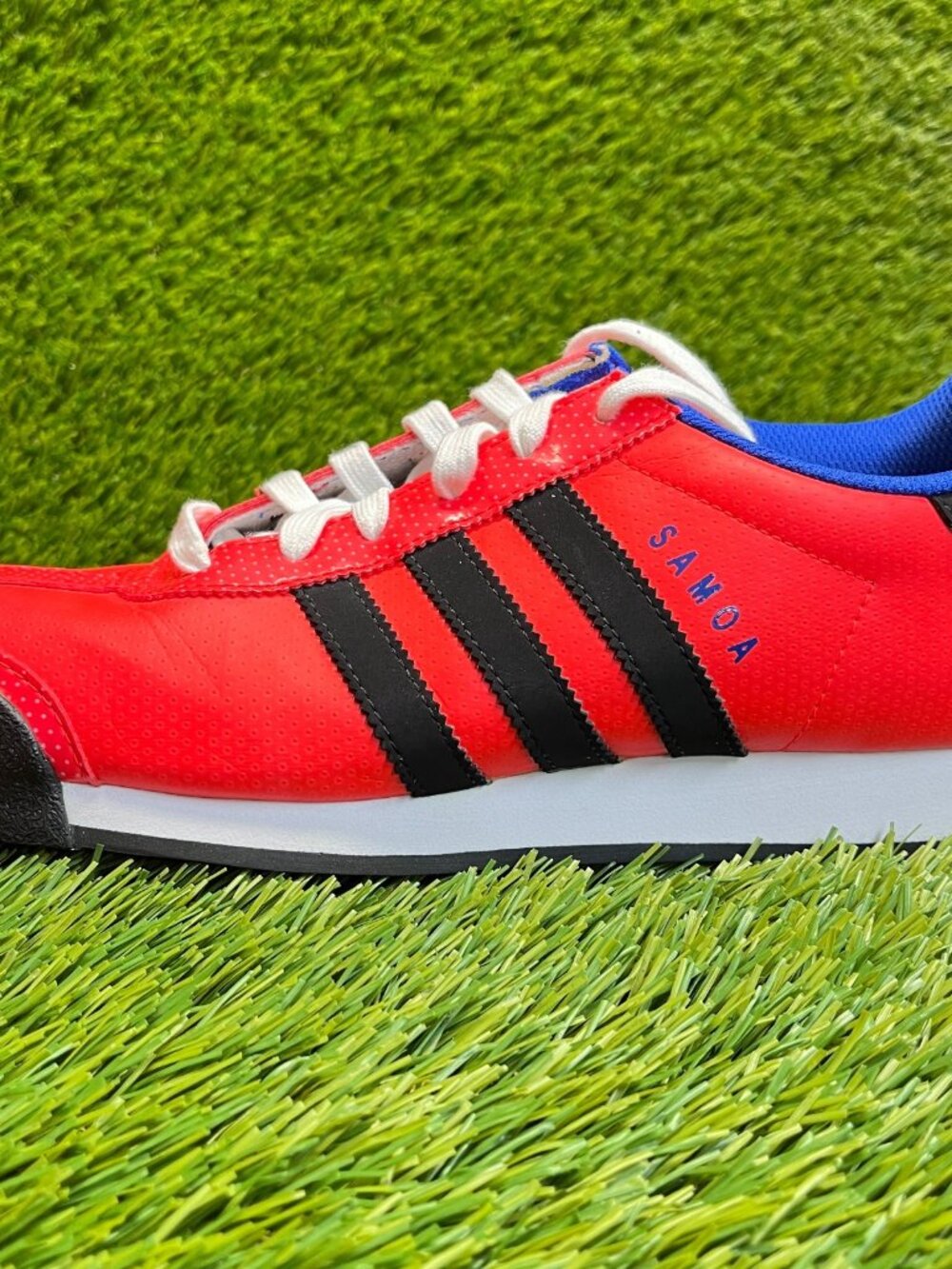 adidas Samba Red Black Blue Low-Top Sneakers - Picture 3 of 10
